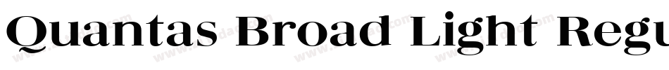 Quantas Broad Light Regular字体转换